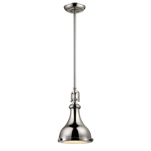Atlas Lighting Rutherford 9''W 1Lt Mini Pendant, Polished Nickel