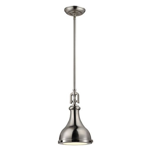 Atlas Lighting Rutherford 9''W 1Lt Mini Pendant, Brushed Nickel