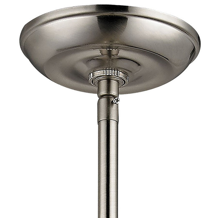 Atlas Lighting Rutherford 9''W 1Lt Mini Pendant, Brushed Nickel