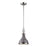 Atlas Lighting Rutherford 9'' Wide 1Lt Mini Pendant, Zinc/Nickel