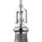 Atlas Lighting Rutherford 9'' Wide 1Lt Mini Pendant, Zinc/Nickel