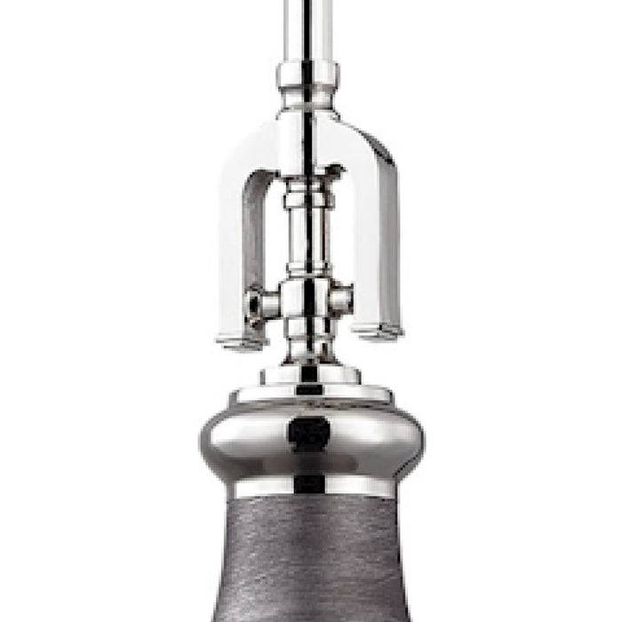 Atlas Lighting Rutherford 9'' Wide 1Lt Mini Pendant, Zinc/Nickel