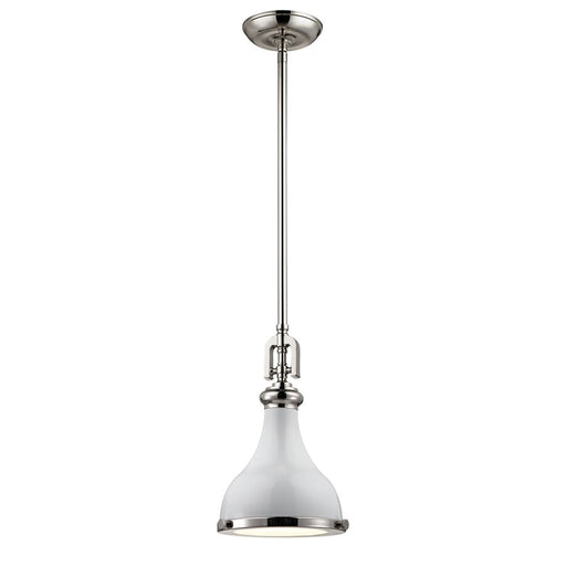 Atlas Lighting Rutherford 9'' Wide 1Lt Mini Pendant, Gloss White