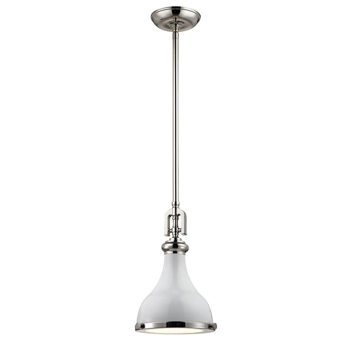 Atlas Lighting Rutherford 9'' Wide 1Lt Mini Pendant, Gloss White