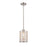 Atlas Lighting Sagamore 6'' Wide 1Lt Mini Pendant, Nickel/White