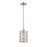 Atlas Lighting Sagamore 6'' Wide 1Lt Mini Pendant, Nickel/White