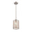 Atlas Lighting Sagamore 6'' Wide 1Lt Mini Pendant, Nickel/White