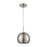 Atlas Lighting Salt Rim 8'' Wide 1Lt Mini Pendant, Nickel/Silver