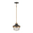 Atlas Lighting Seaway Passage 10''W 1Lt Mini Pendant, Bronze/Clear