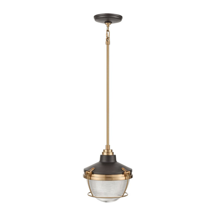 Atlas Lighting Seaway Passage 10''W 1Lt Mini Pendant, Bronze/Clear
