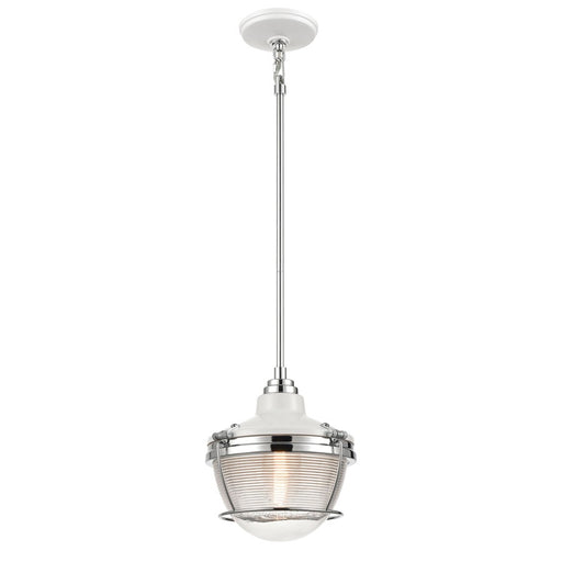 Atlas Lighting Seaway Passage 10''W 1Lt Mini Pendant, Nickel/Clear
