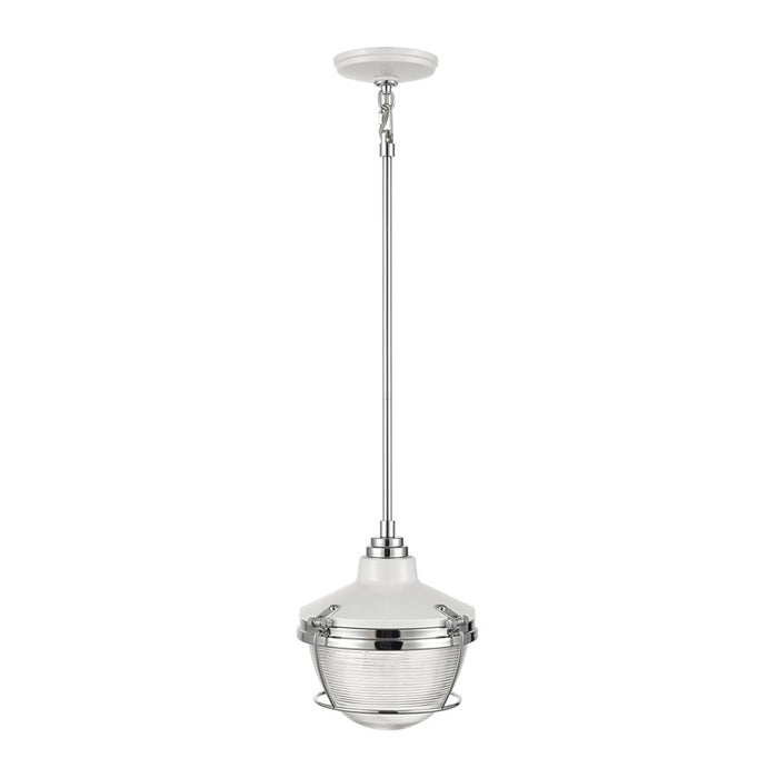 Atlas Lighting Seaway Passage 10''W 1Lt Mini Pendant, Nickel/Clear