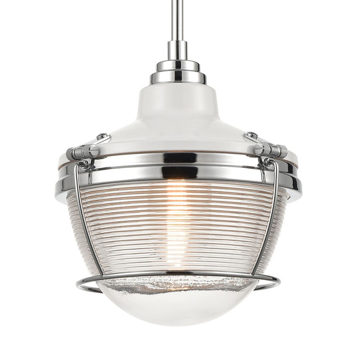 Atlas Lighting Seaway Passage 10''W 1Lt Mini Pendant, Nickel/Clear