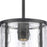 Atlas Lighting Solace 7'' Wide 1Lt Mini Pendant, Matte Black/Clear