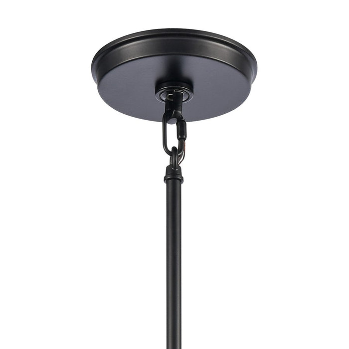 Atlas Lighting Solace 7'' Wide 1Lt Mini Pendant, Matte Black/Clear