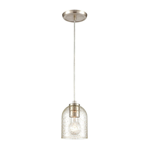 Atlas Lighting Sprinkle 5''W 1Lt Mini Pendant, Satin Nickel/Clear
