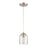 Atlas Lighting Sprinkle 5''W 1Lt Mini Pendant, Satin Nickel/Clear