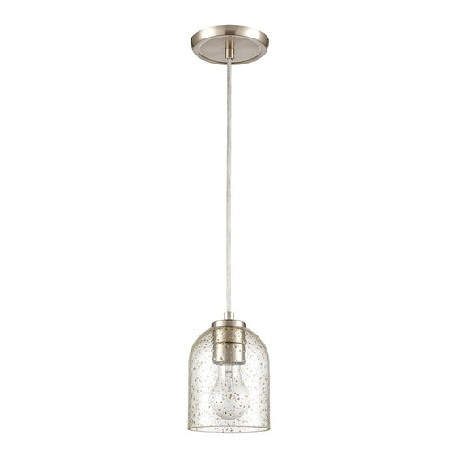 Atlas Lighting Sprinkle 5''W 1Lt Mini Pendant, Satin Nickel/Clear