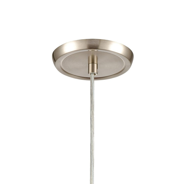 Atlas Lighting Sprinkle 5''W 1Lt Mini Pendant, Satin Nickel/Clear