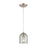 Atlas Lighting Sprinkle 5''W 1Lt Mini Pendant, Nickel/Gray/Clear