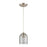 Atlas Lighting Sprinkle 5''W 1Lt Mini Pendant, Nickel/Gray/Clear