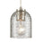 Atlas Lighting Sprinkle 5''W 1Lt Mini Pendant, Nickel/Gray/Clear