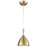Atlas Lighting Spun Aluminum 7'' Wide 1Lt Pendant, French Brass
