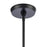 Atlas Lighting Square To Round 6''W 1Lt Mini Pendant, Black/Clear