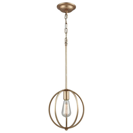 Atlas Lighting Stanton 10'' Wide 1Lt Mini Pendant, Matte Gold