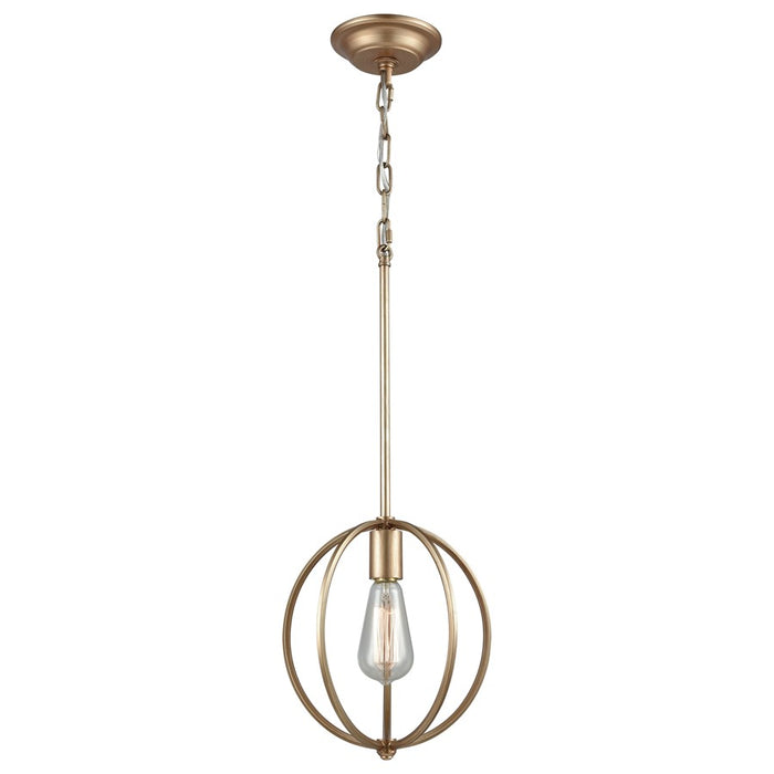 Atlas Lighting Stanton 10'' Wide 1Lt Mini Pendant, Matte Gold