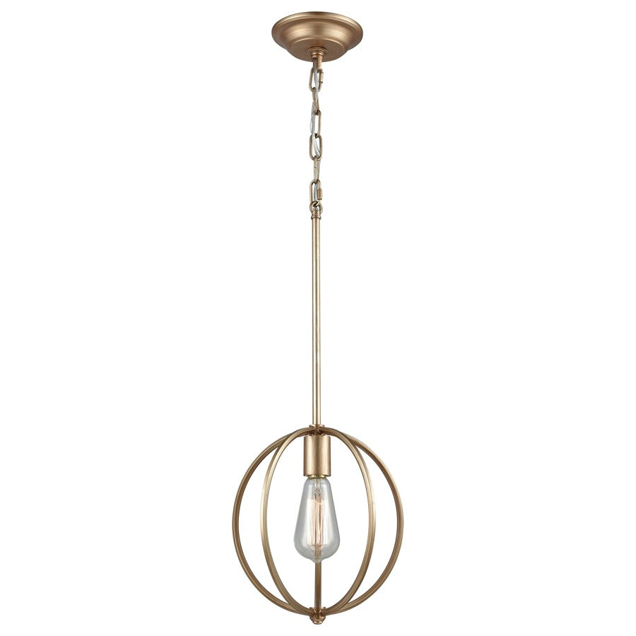 Atlas Lighting Stanton 10'' Wide 1Lt Mini Pendant, Matte Gold