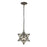 Atlas Lighting Moravian Star 12''W 1Lt Mini Pendant, Bronze/Clear