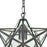 Atlas Lighting Moravian Star 9''W 1Lt Mini Pendant, Bronze/Clear