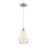 Atlas Lighting Sugarcoat 6'' Wide 1Lt Mini Pendant, Nickel/White