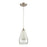 Atlas Lighting Sugarcoat 6'' Wide 1Lt Mini Pendant, Nickel/White