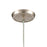 Atlas Lighting Sugarcoat 6'' Wide 1Lt Mini Pendant, Nickel/White