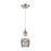 Atlas Lighting Sutter Creek 5'' Wide 1Lt Pendant, Satin Nickel/Gray
