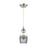 Atlas Lighting Sutter Creek 5'' Wide 1Lt Pendant, Satin Nickel/Gray