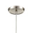 Atlas Lighting Sutter Creek 5'' Wide 1Lt Pendant, Satin Nickel/Gray