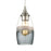 Atlas Lighting Sutter Creek 5'' Wide 1Lt Pendant, Satin Nickel/Gray