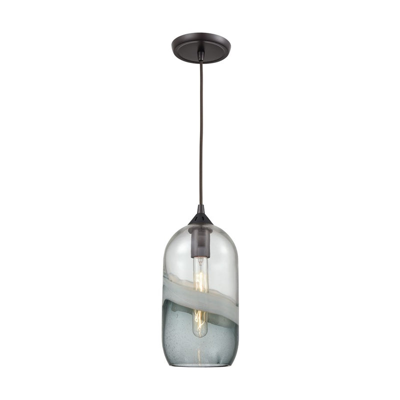 Atlas Lighting Sutter Creek 6'' Wide 1Lt Pendant, Bronze/Gray