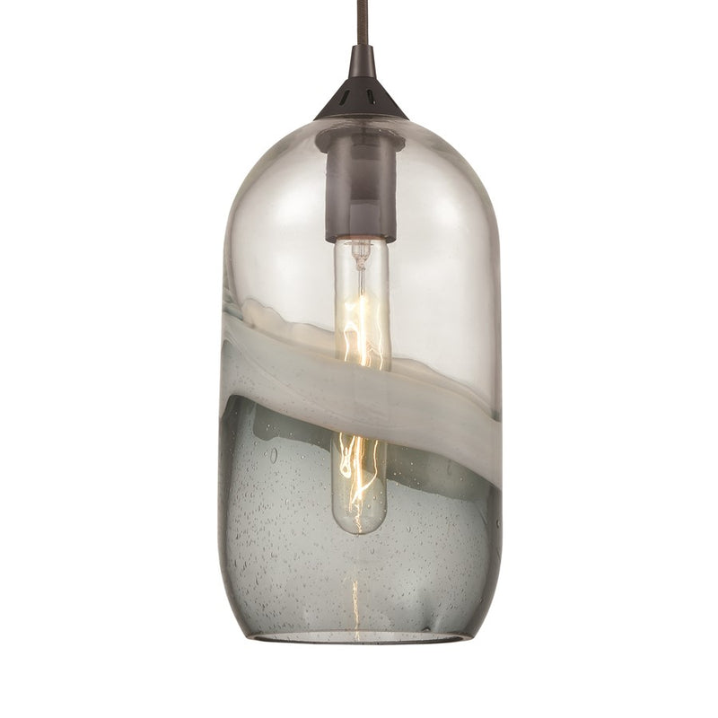 Atlas Lighting Sutter Creek 6'' Wide 1Lt Pendant, Bronze/Gray