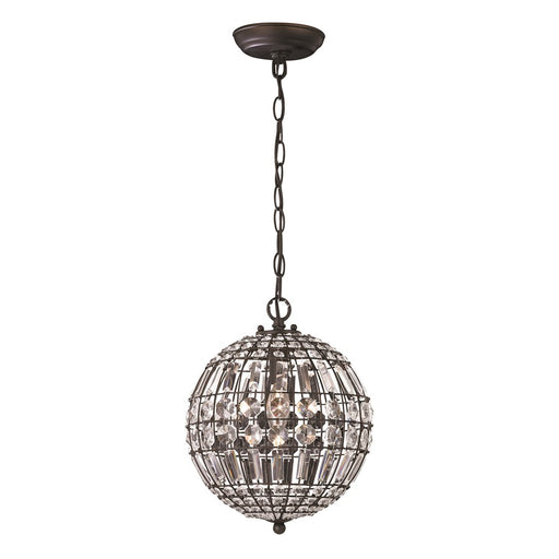 Atlas Lighting Talgarth 10.25'' Wide 1Lt Mini Pendant, Bronze/Clear