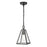 Atlas Lighting Tangent 7'' Wide 1Lt Mini Pendant, Matte black/Clear