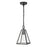 Atlas Lighting Tangent 7'' Wide 1Lt Mini Pendant, Matte black/Clear