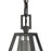 Atlas Lighting Tangent 7'' Wide 1Lt Mini Pendant, Matte black/Clear