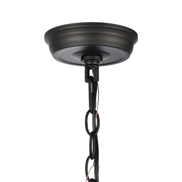 Atlas Lighting Tangent 7'' Wide 1Lt Mini Pendant, Matte black/Clear