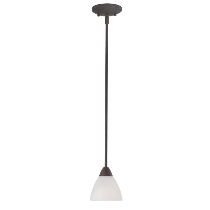 Atlas Lighting Tia 5.25''W 1Lt Mini Pendant, Painted Bronze/White
