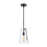 Atlas Lighting Trustle 7'' Wide 1Lt Mini Pendant, Matte Black/Clear