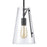 Atlas Lighting Trustle 7'' Wide 1Lt Mini Pendant, Matte Black/Clear